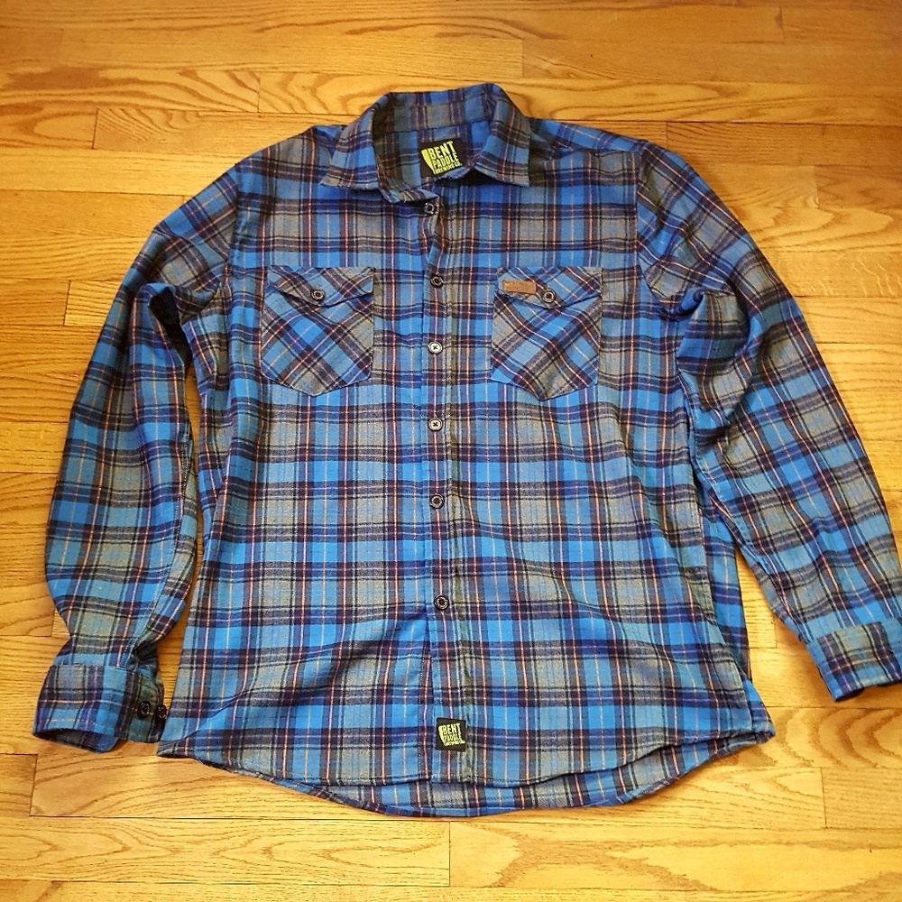 Bent Paddle Brewing CO Blue Flannel Size XL